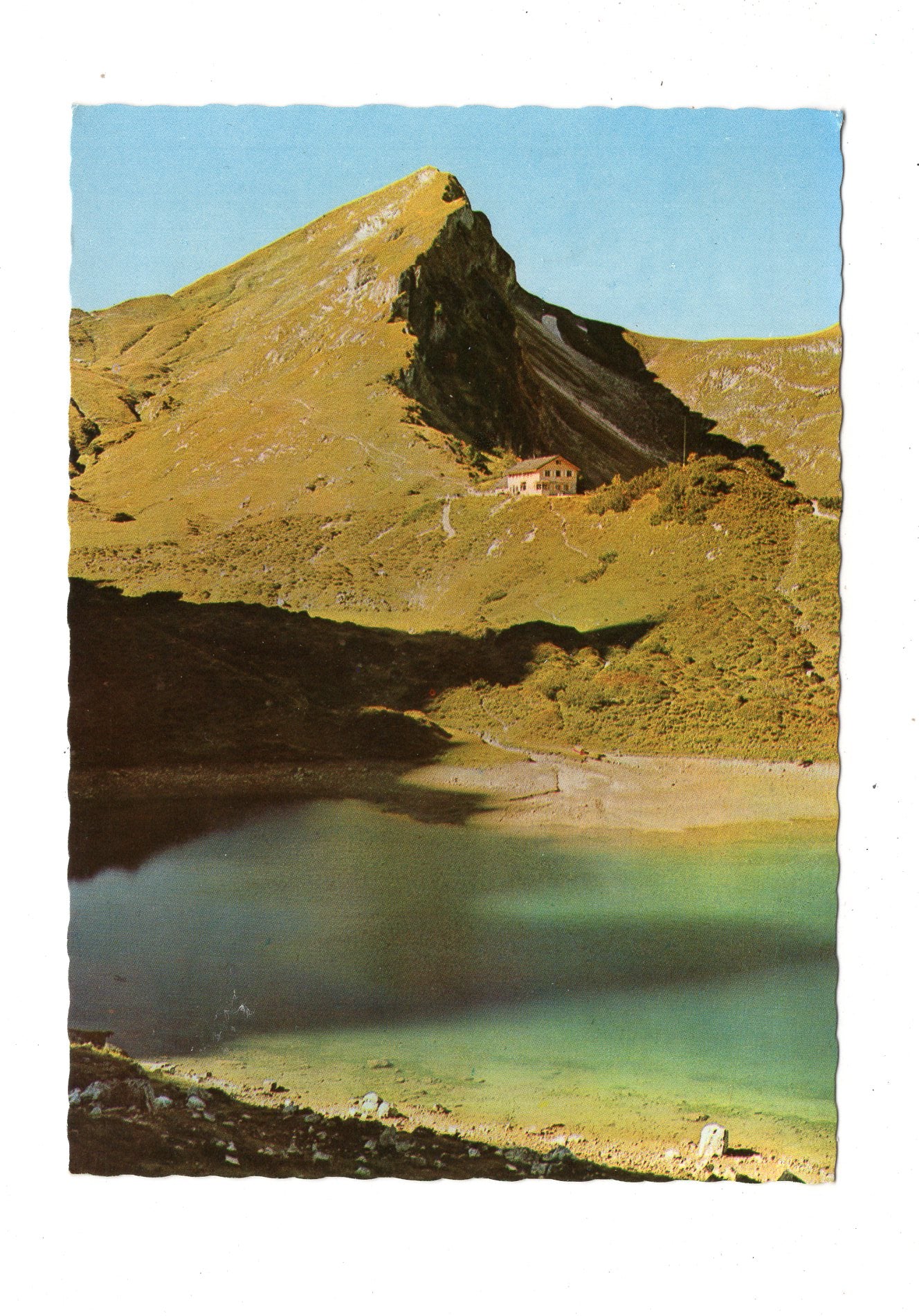 Ansichtskarte Landsberger Hütte mit Lache / Österreich