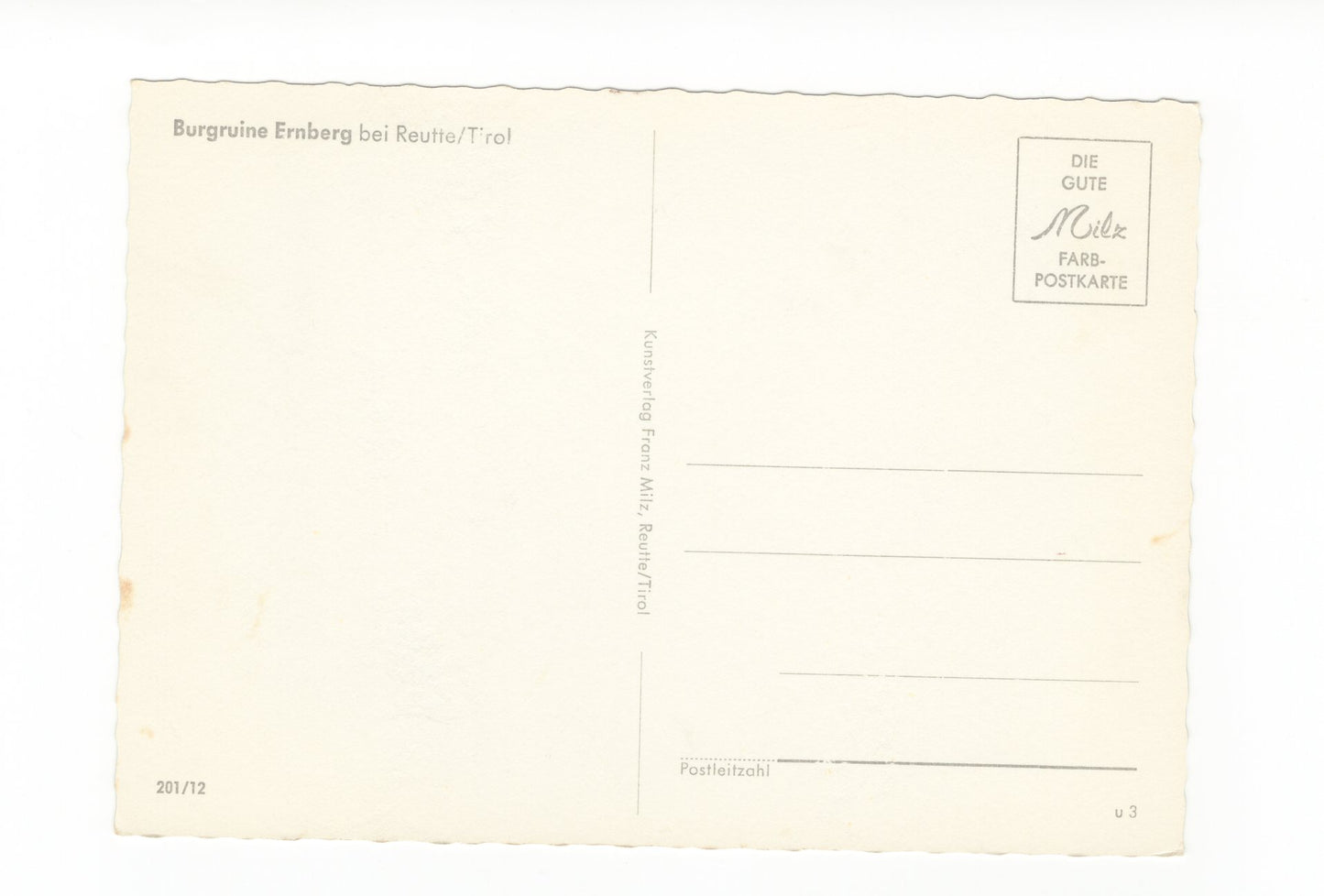 Ansichtskarte Burgruine Ernberg bei Reutte / Tirol / Österreich
