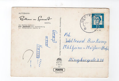 Ansichtskarte Autobahn-Motel Rasthaus im Spessart / Rohrbrunn