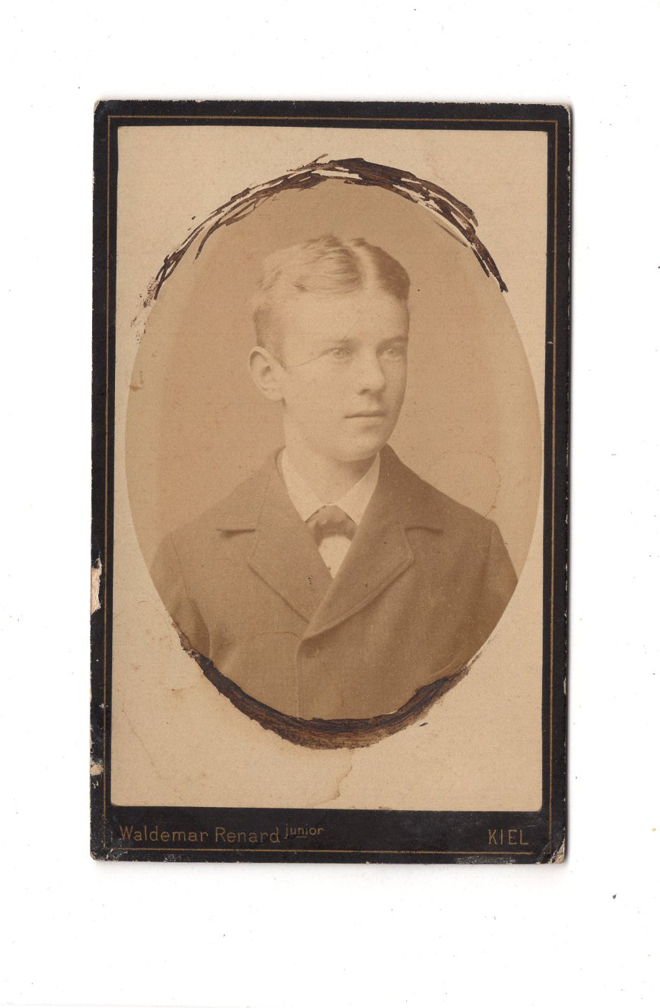 Fotografie Feiner Junge - Kiel 1880er / CDV C1-25