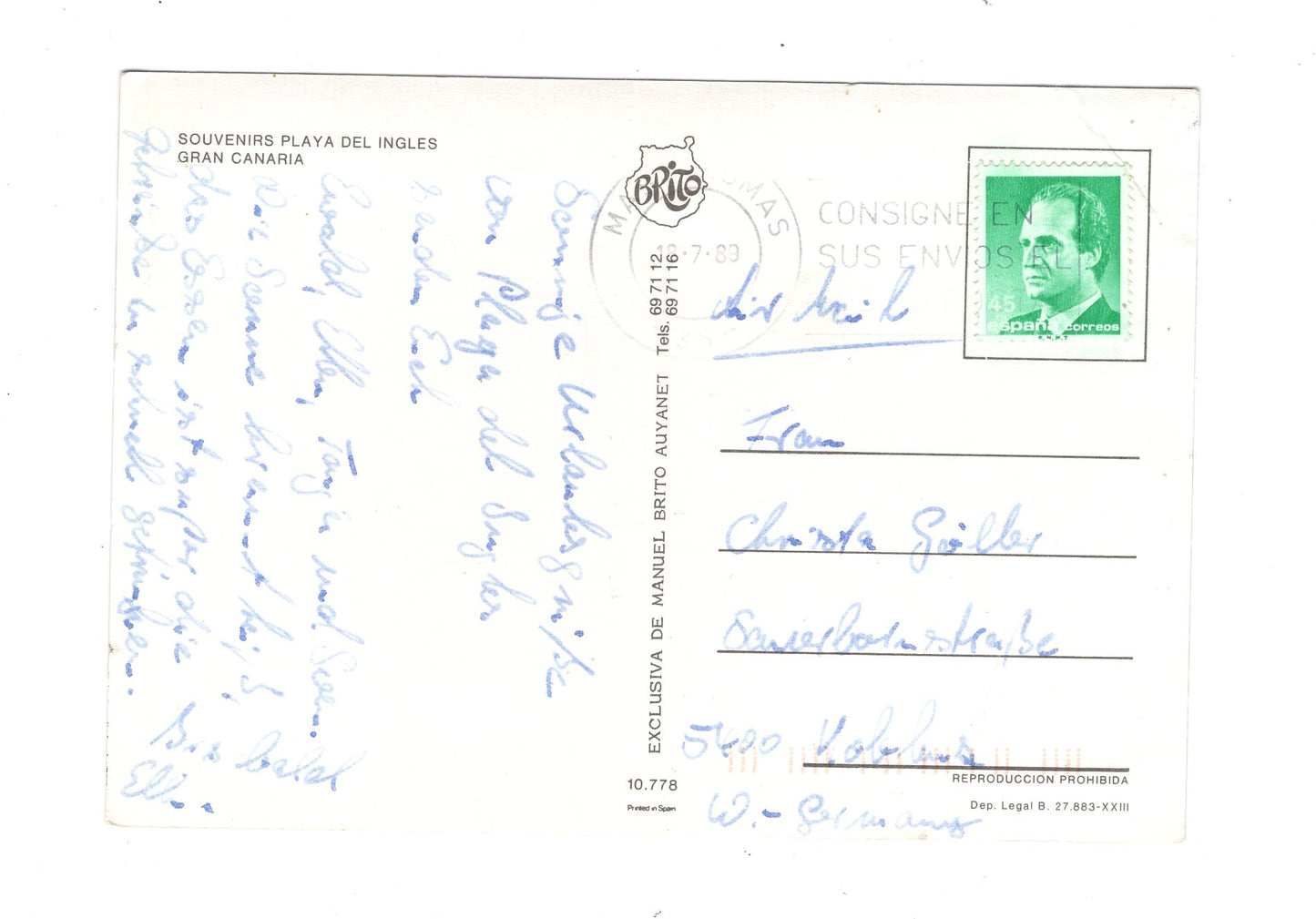 Ansichtskarte Gran Canaria / Playa del Ingles / Spanien