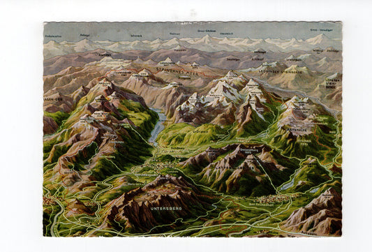 Ansichtskarte Reliefkarte aus dem Berchtesgadener Land