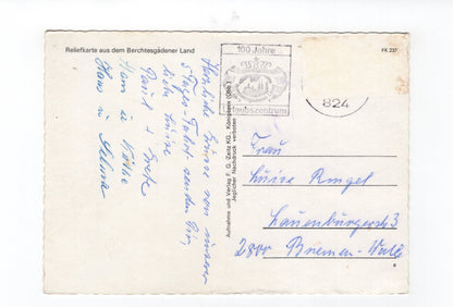 Ansichtskarte Reliefkarte aus dem Berchtesgadener Land