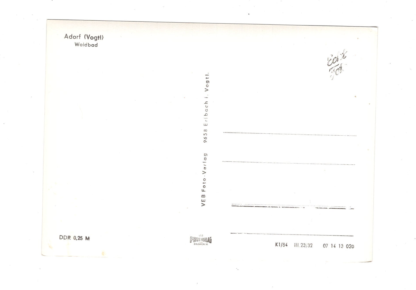 Ansichtskarte Adorf / Vogtland / Waldbad