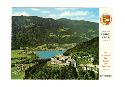 Ansichtskarte Burgruine Landskron mit Ossiacher See / Kärnten / Österreich