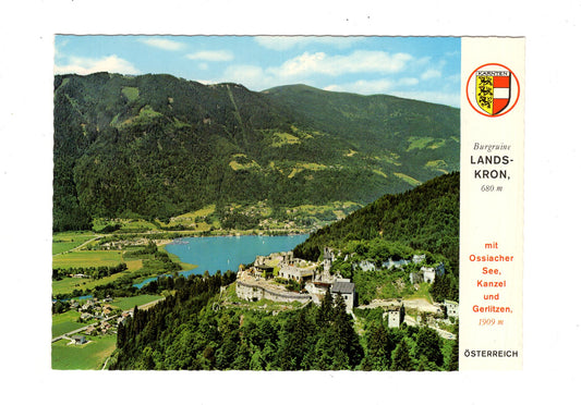 Ansichtskarte Burgruine Landskron mit Ossiacher See / Kärnten / Österreich