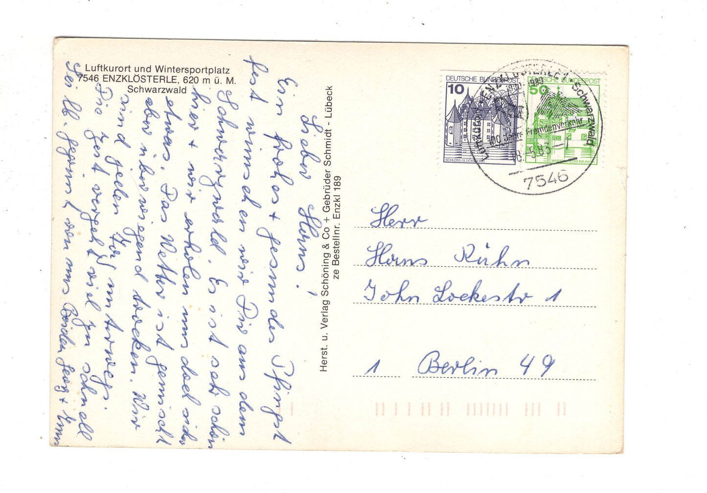 Ansichtskarte Enzklösterle im Schwarzwald / J1-69