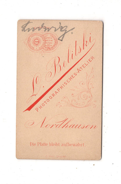 Fotografie Niedliches kleines Kind - Nordhausen 1880er