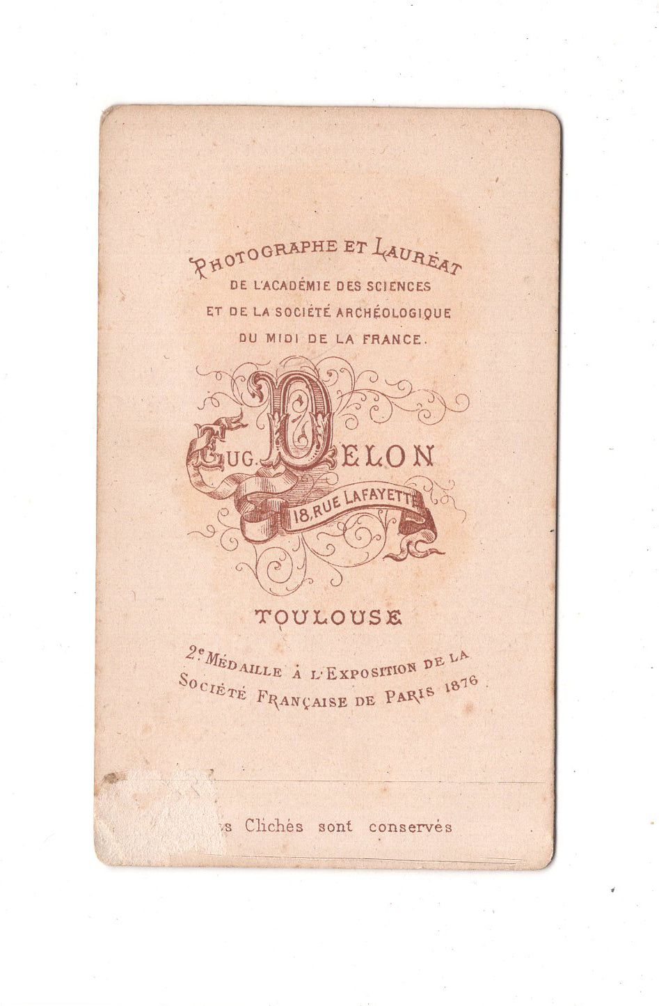 Fotografie Damenportrait - Toulouse um 1880 / CDV C1-07