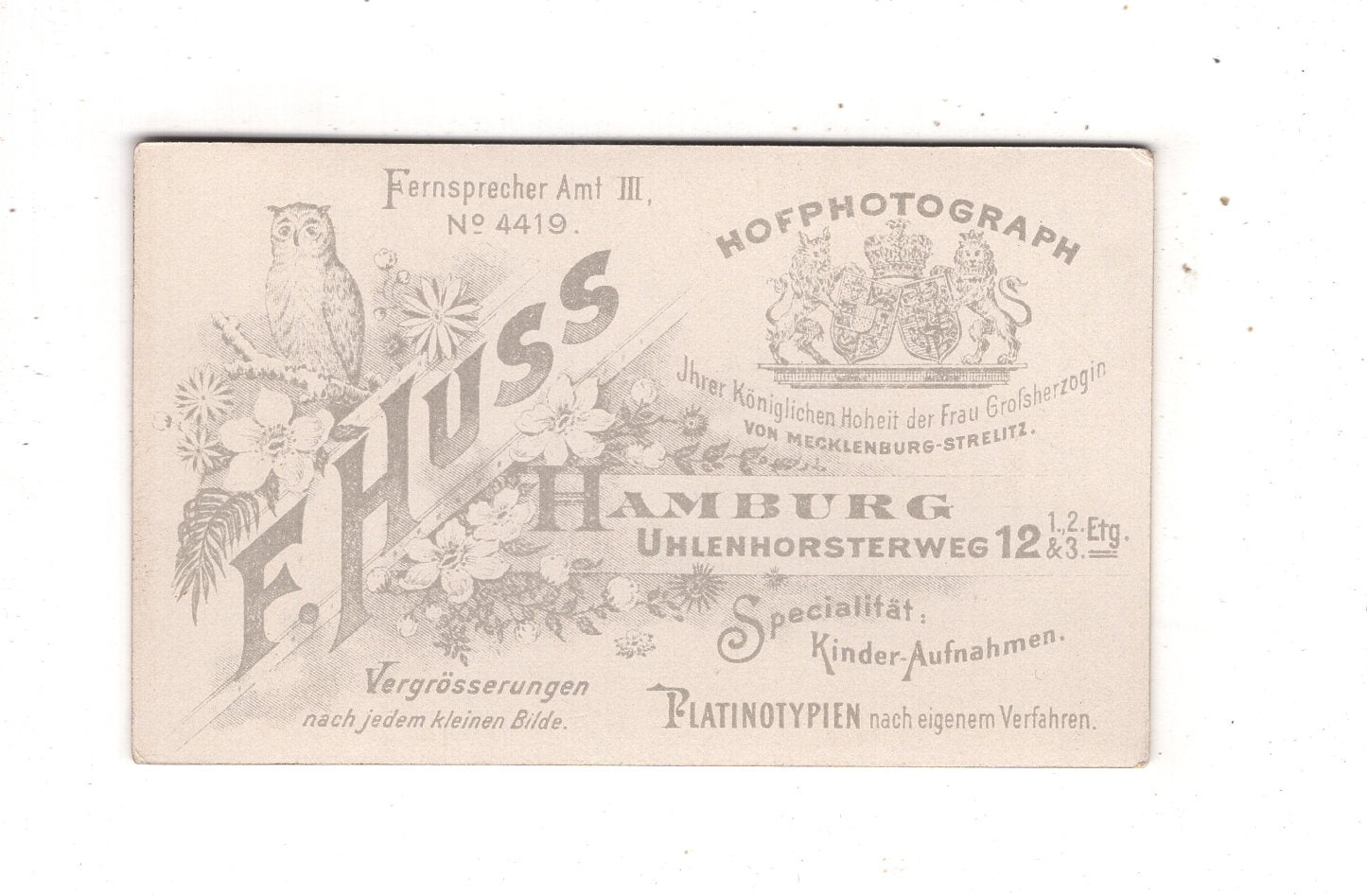 Fotografie Feine Dame - Hamburg 1890er