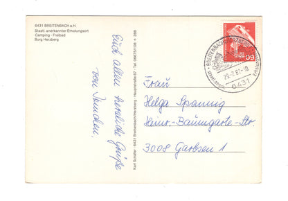 Ansichtskarte Breitenbach am Herzberg