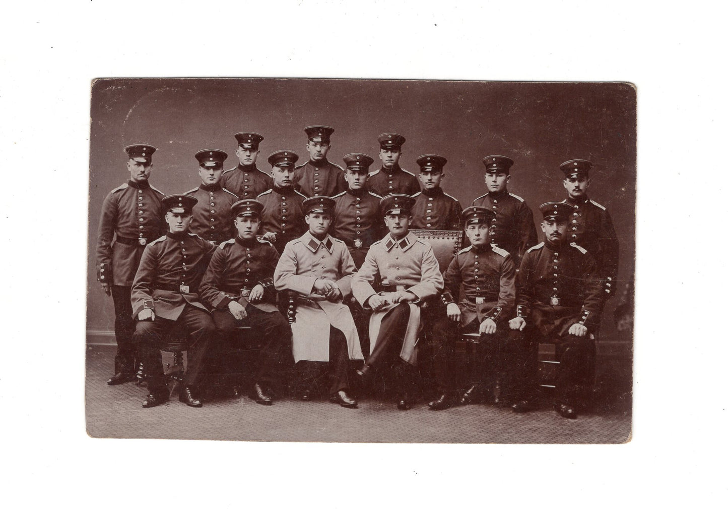 Ansichtskarte Gruppenbild Soldaten - 1913
