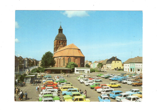 Ansichtskarte Ribnitz-Damgarten / Karl-Marx-Platz