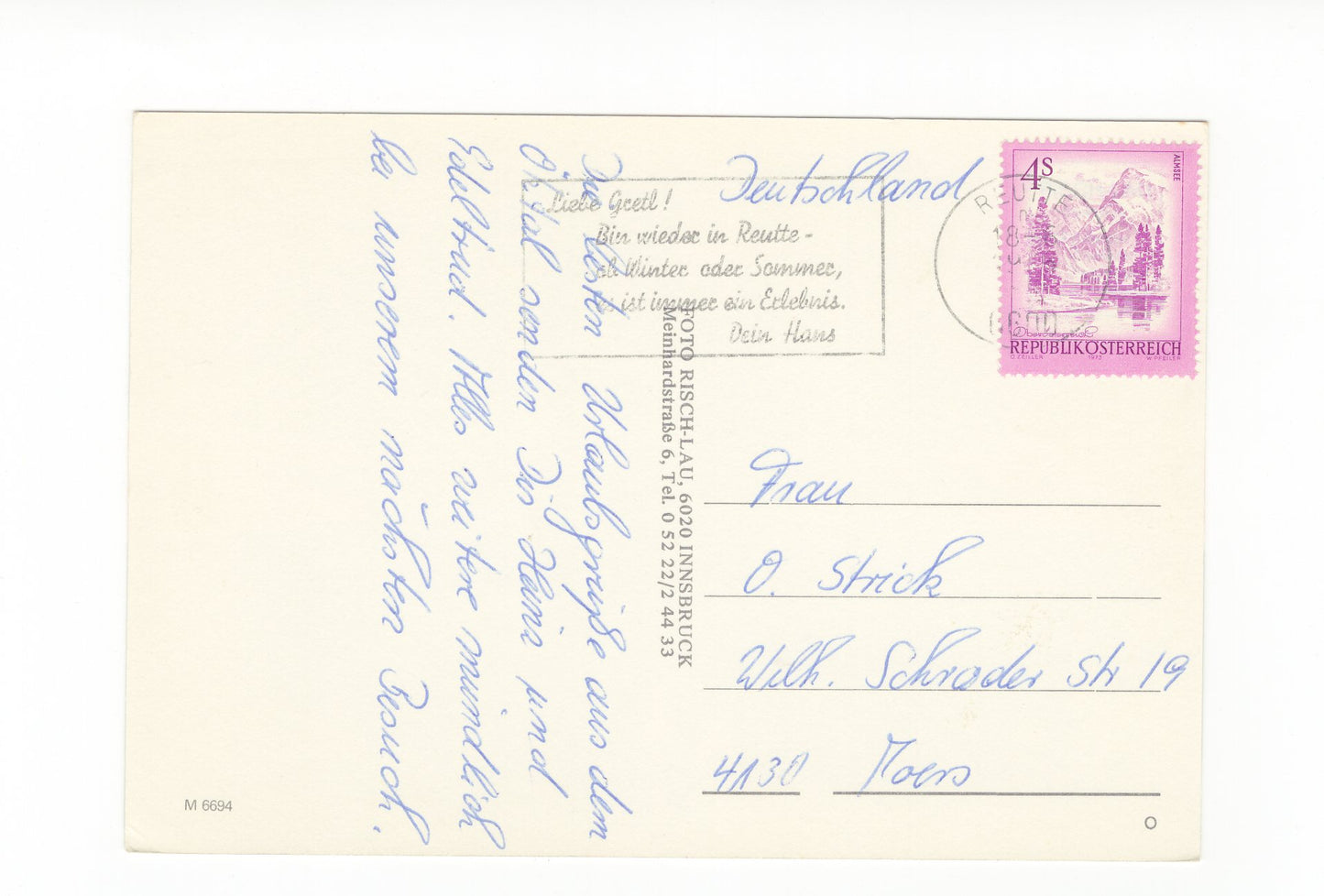 Ansichtskarte Längenfeld / Tirol / Österreich