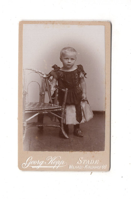 Fotografie Niedliches kleines Kind - Stade 1890er / CDV M1-30