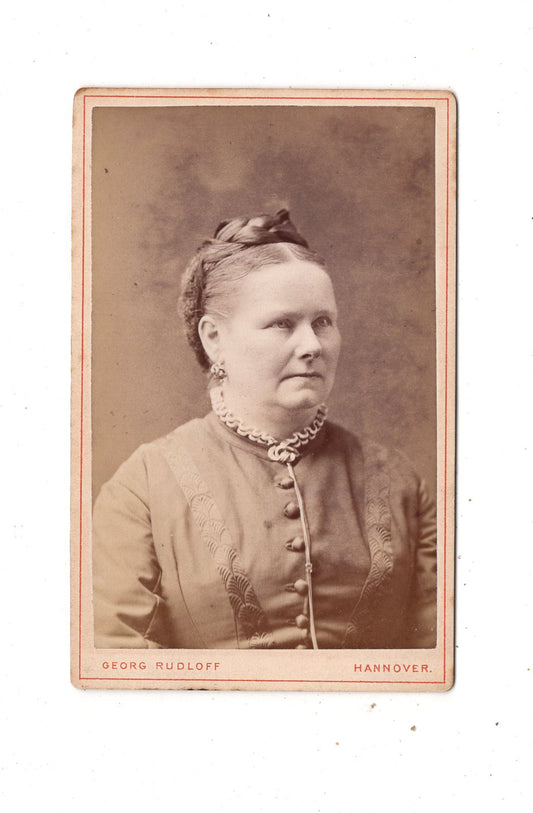 Fotografie Damenportrait - Hannover um 1880 / CDV N1-17
