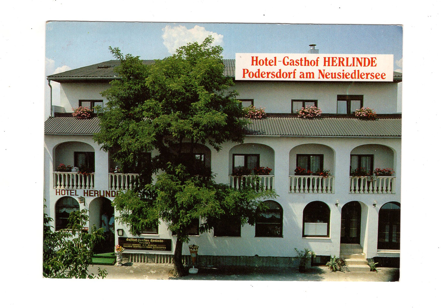 Ansichtskarte Hotel-Gasthof Herlinde / Podersdorf / Burgerland / Österreich