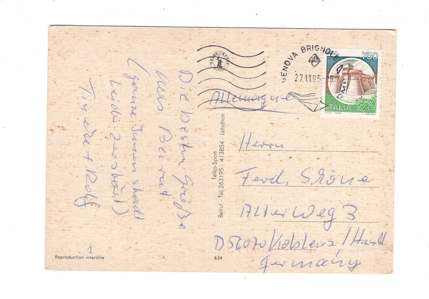 Ansichtskarte Beirut / Libanon