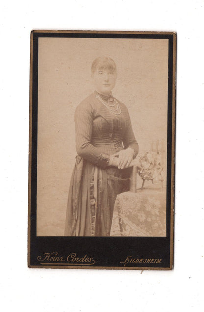 Fotografie Feine Dame - Hildesheim 1880er / CDV L1-29