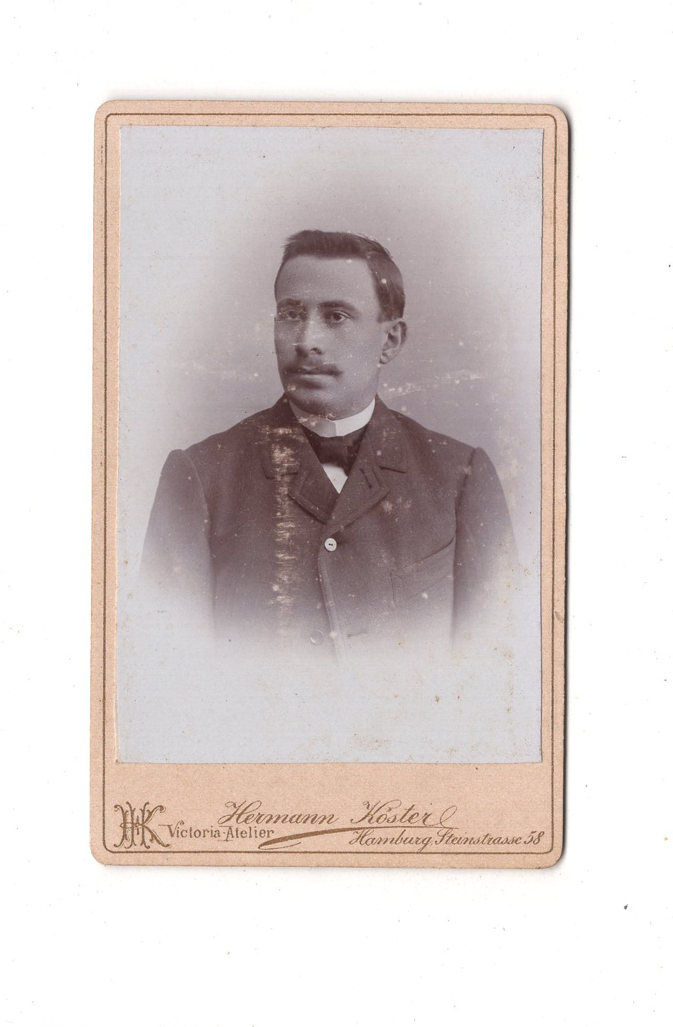 Fotografie Herrenportrait - Hamburg 1890er / CDV C1-25