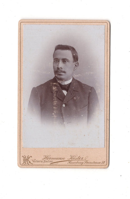 Fotografie Herrenportrait - Hamburg 1890er / CDV C1-25