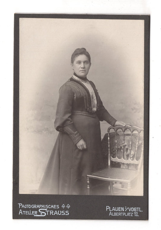 Fotografie Feine Dame - Plauen im Vogtland 1900er / CAB W-30