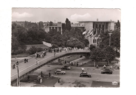 Ansichtskarte Düsseldorf am Rhein / Rheinpark-Brücke / J1-53