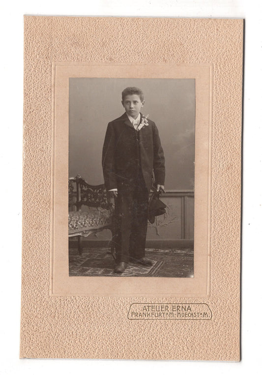 Fotografie Feiner Junge - Frankfurt Main / Hoechst um 1910 / CAB U-27