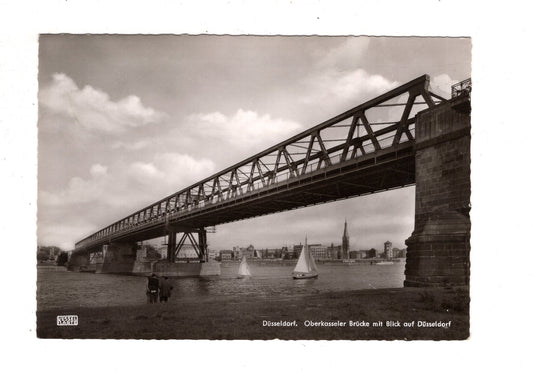 Ansichtskarte Düsseldorf / Oberkasseler Brücke / J1-53