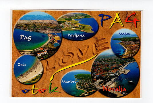 Ansichtskarte Insel Pag / Kroatien