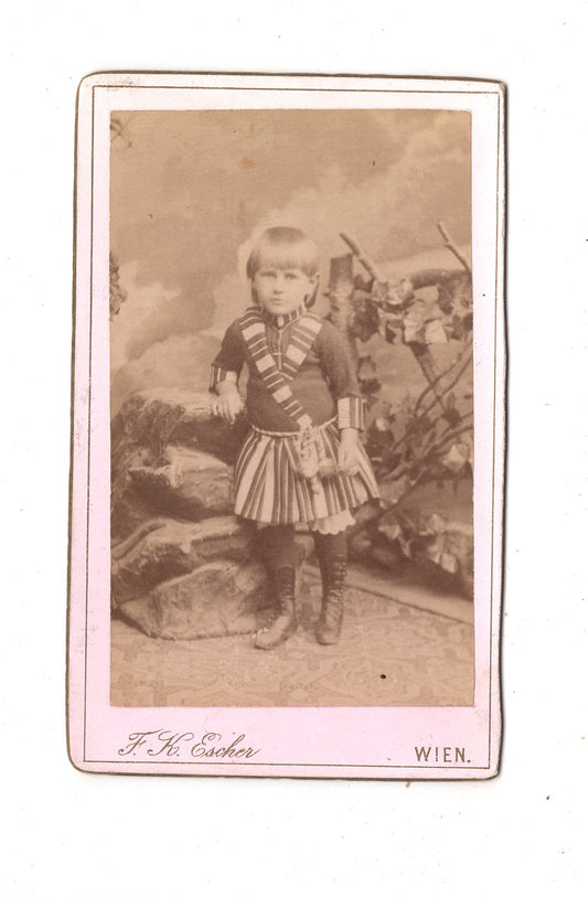Fotografie Niedliches kleines Mädchen - Wien 1880er / CDV M1-30