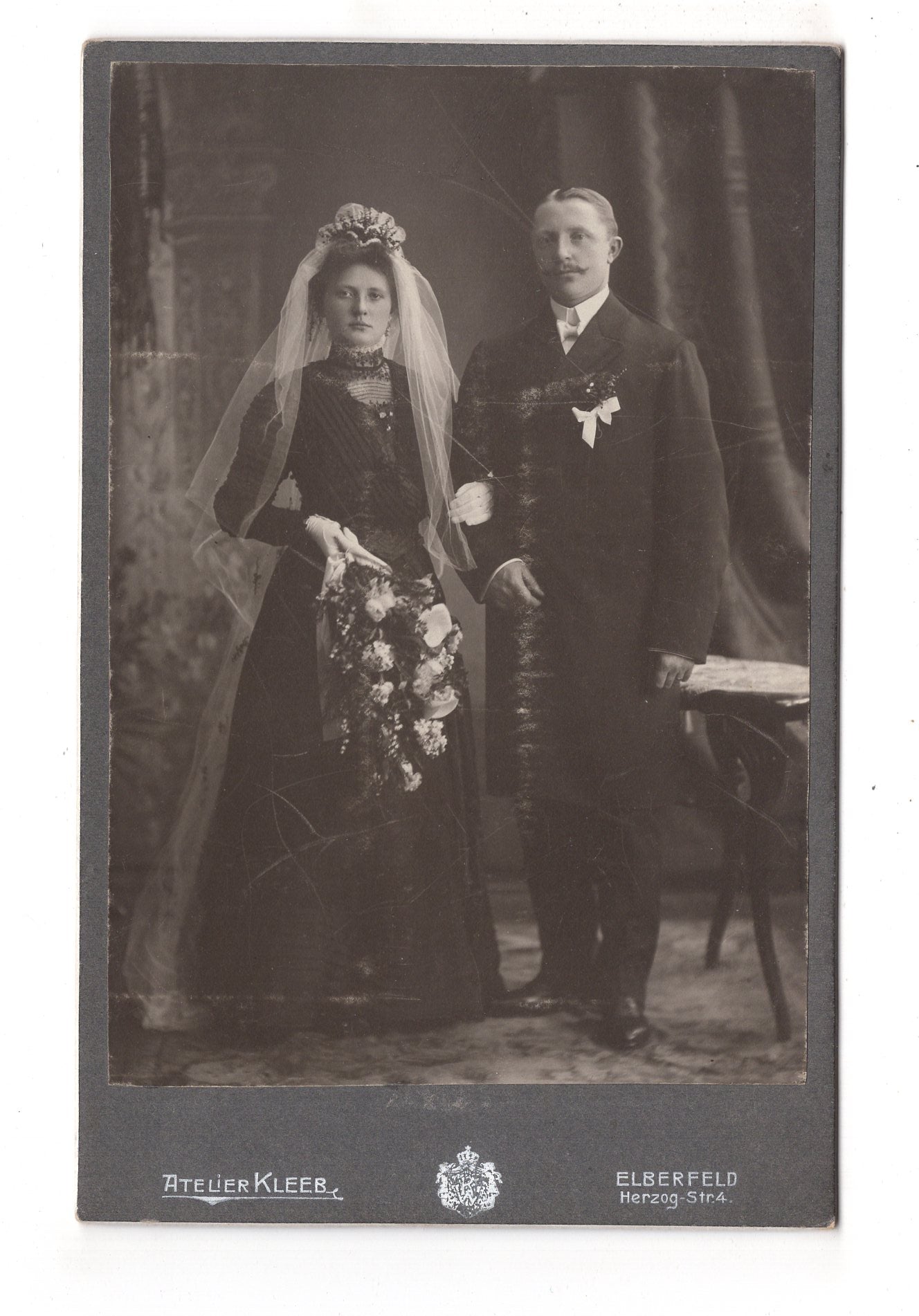 Fotografie Schönes Hochzeitsbild - Elberfeld um 1910