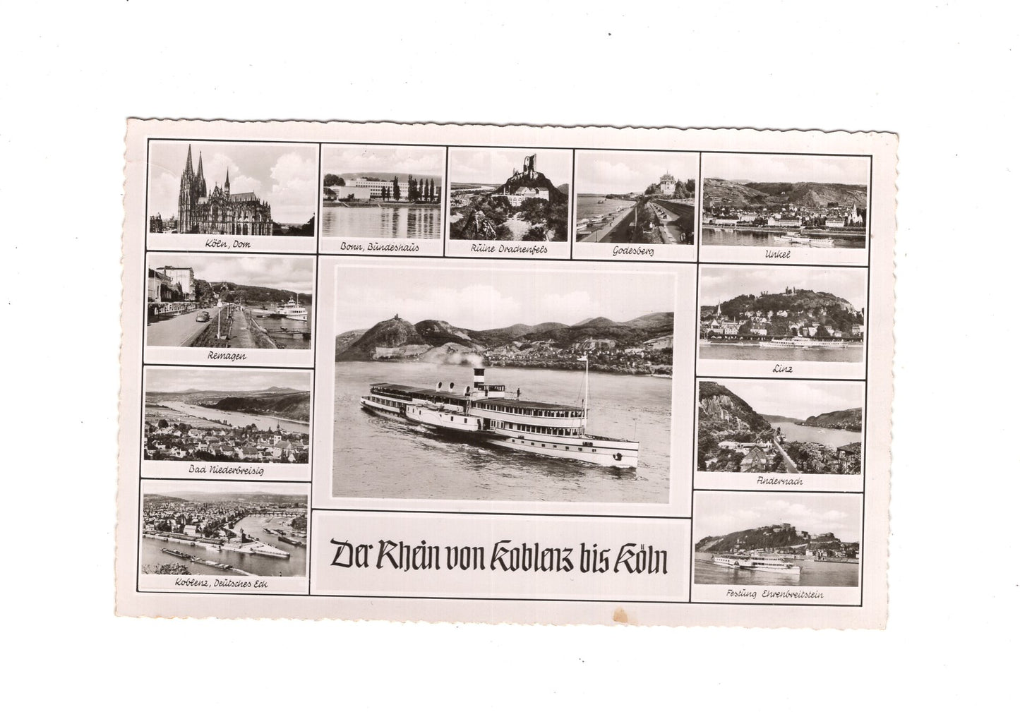 Ansichtskarte Der Rhein von Koblenz bis Köln