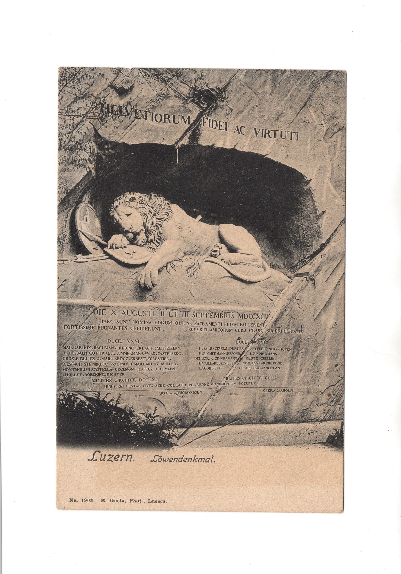 Ansichtskarte Luzern / Löwendenkmal / Schweiz