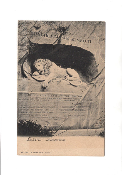 Ansichtskarte Luzern / Löwendenkmal / Schweiz