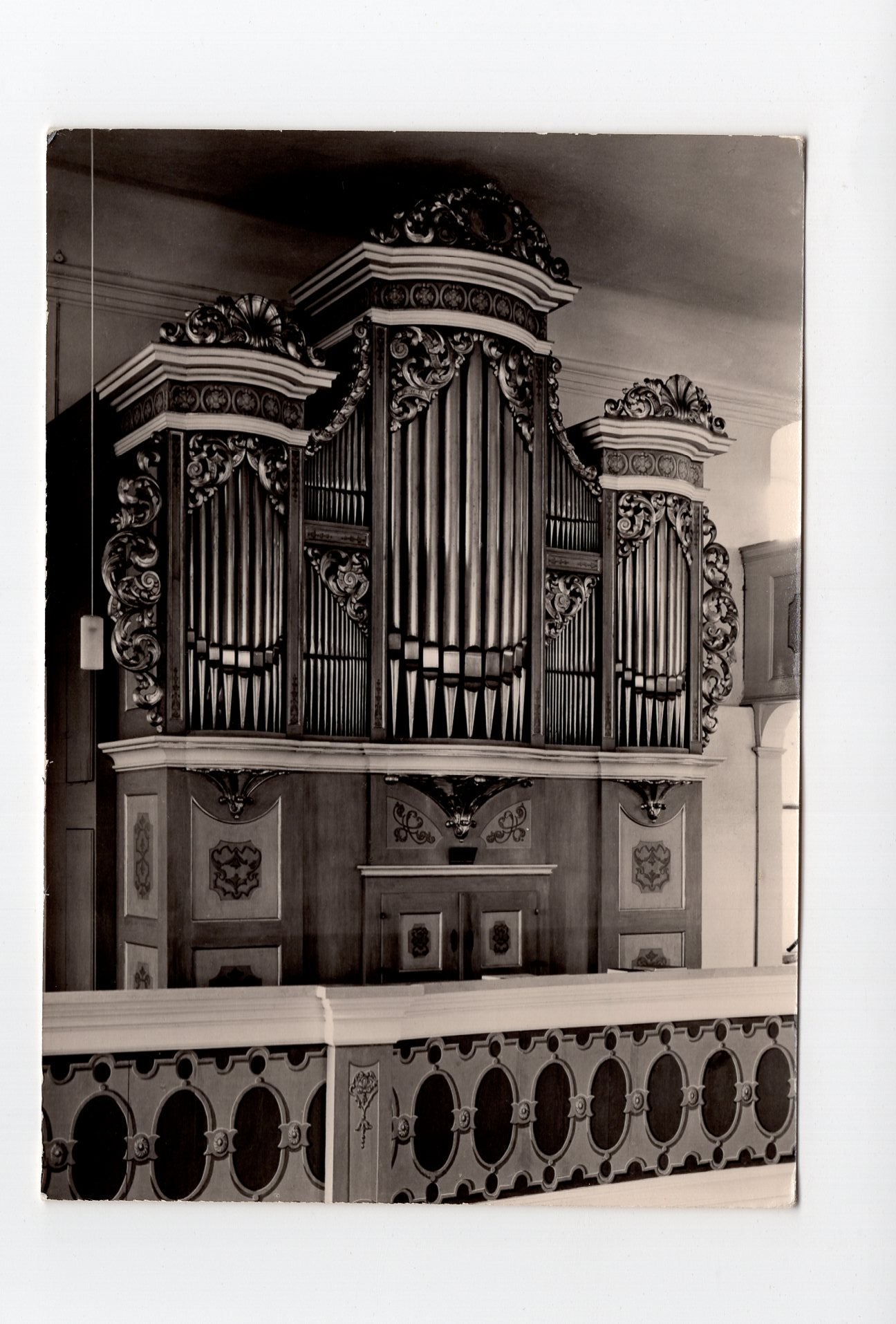 Ansichtskarte Großhartmannsdorf / Kirche / Silbermannorgel