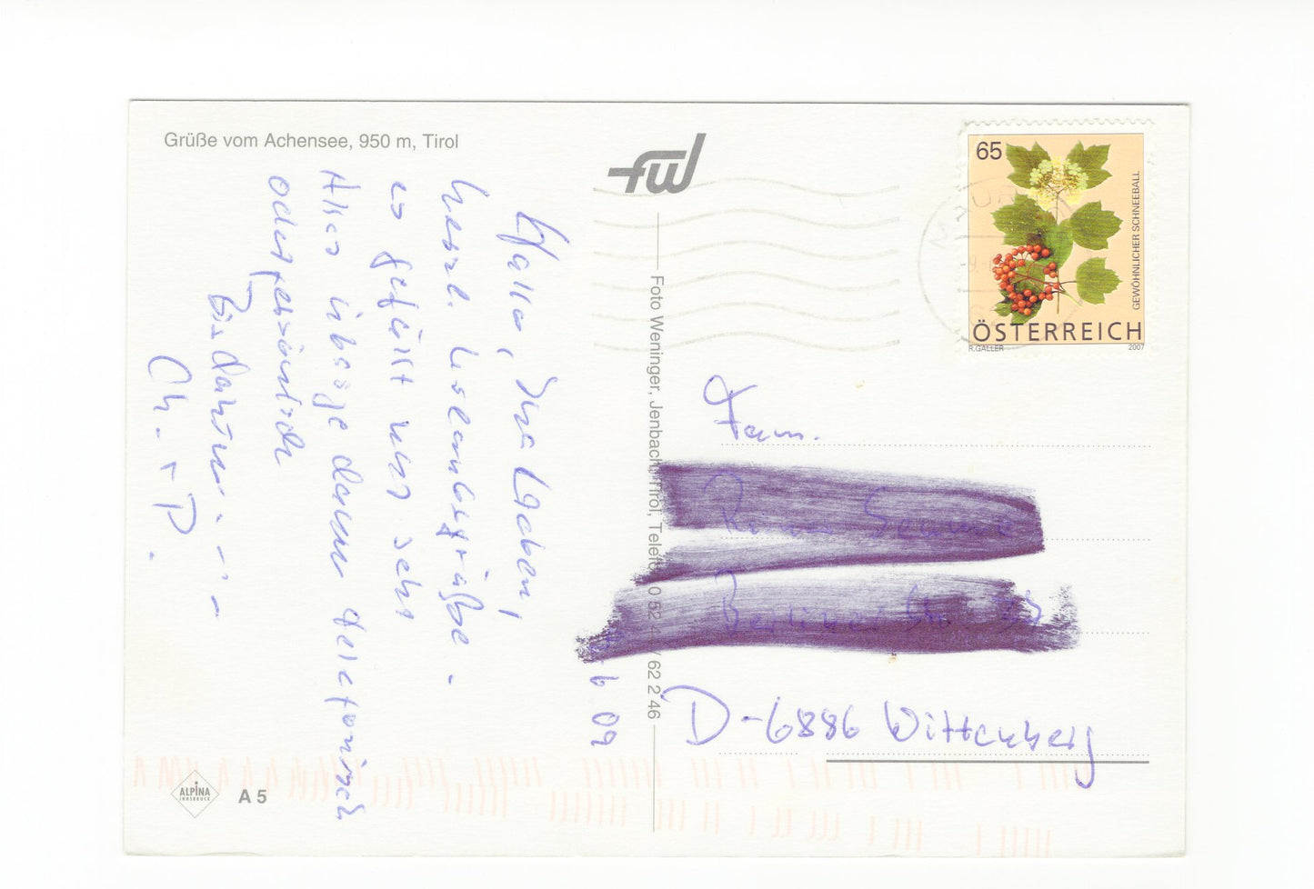 Ansichtskarte Achensee / Tirol / Österreich