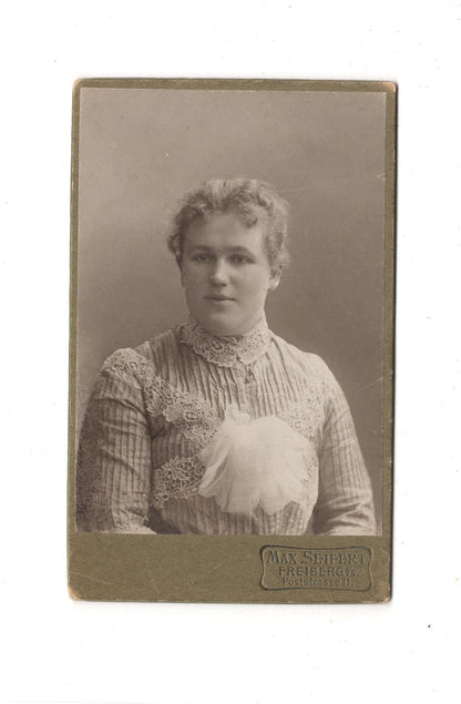 Fotografie Damenportrait - Freiberg 1900er / CDV C1-08