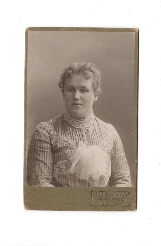 Fotografie Damenportrait - Freiberg 1900er / CDV C1-08