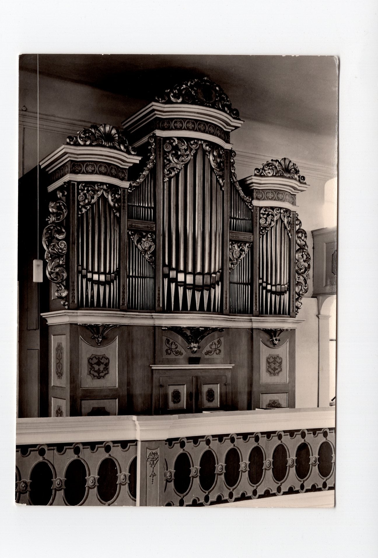 Ansichtskarte Großhartmannsdorf / Kirche / Silbermannorgel