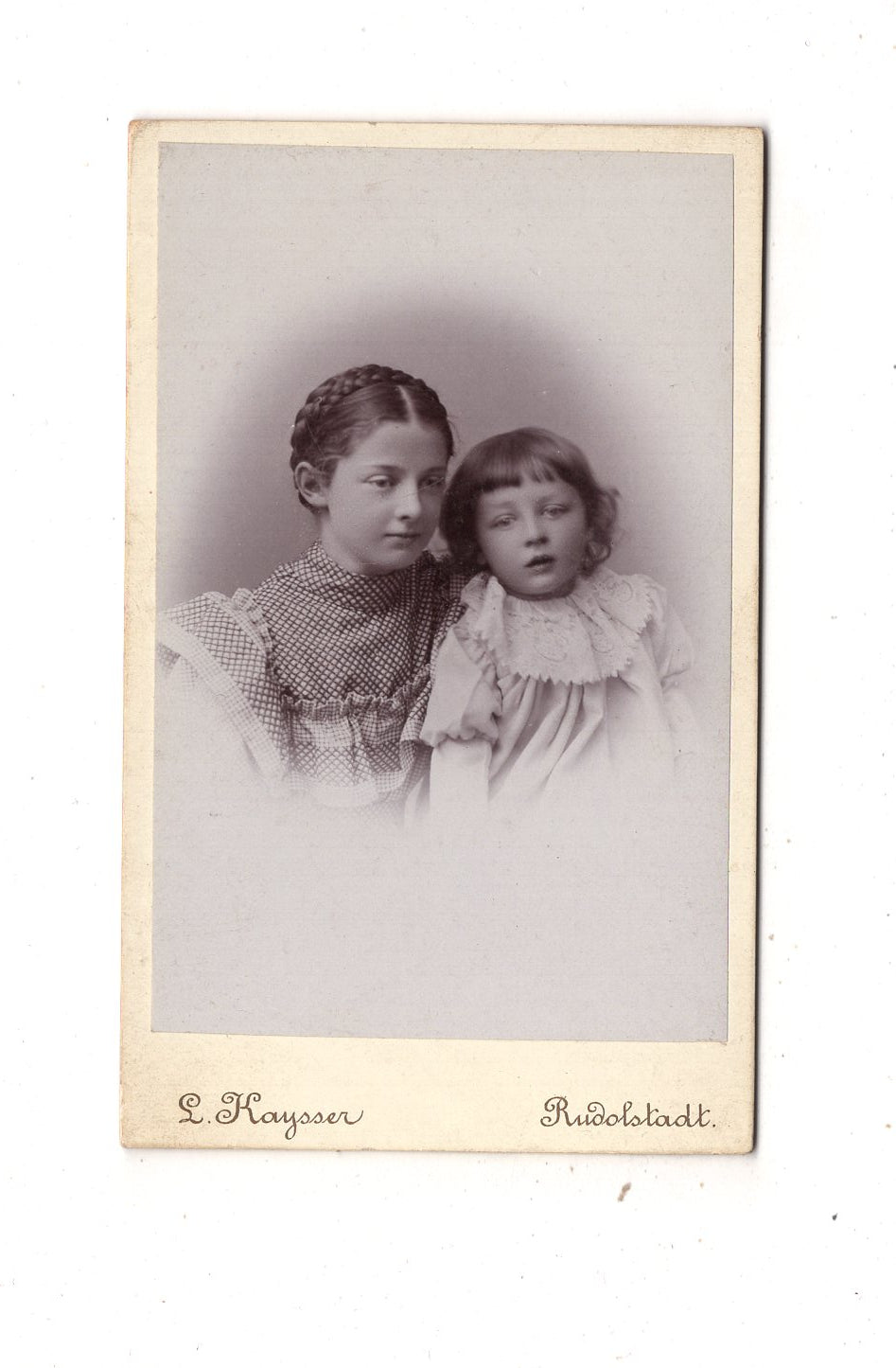 Fotografie Niedliche kleine Kinder - Rudolstadt 1890er / CDV M1-11