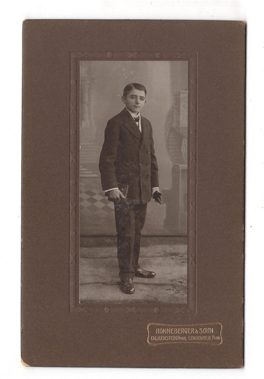 Fotografie Feiner Junge - Falkenstein / Lengenfeld um 1910 / CAB U-28
