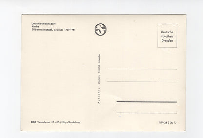 Ansichtskarte Großhartmannsdorf / Kirche / Silbermannorgel