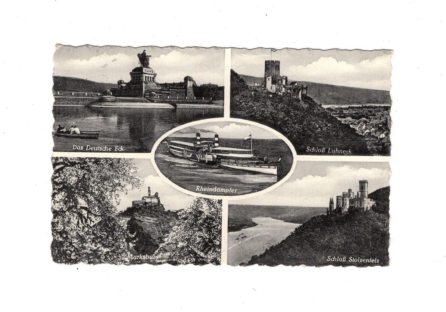 Ansichtskarte Rhein / Deutsches Eck / Rheindampfer +++