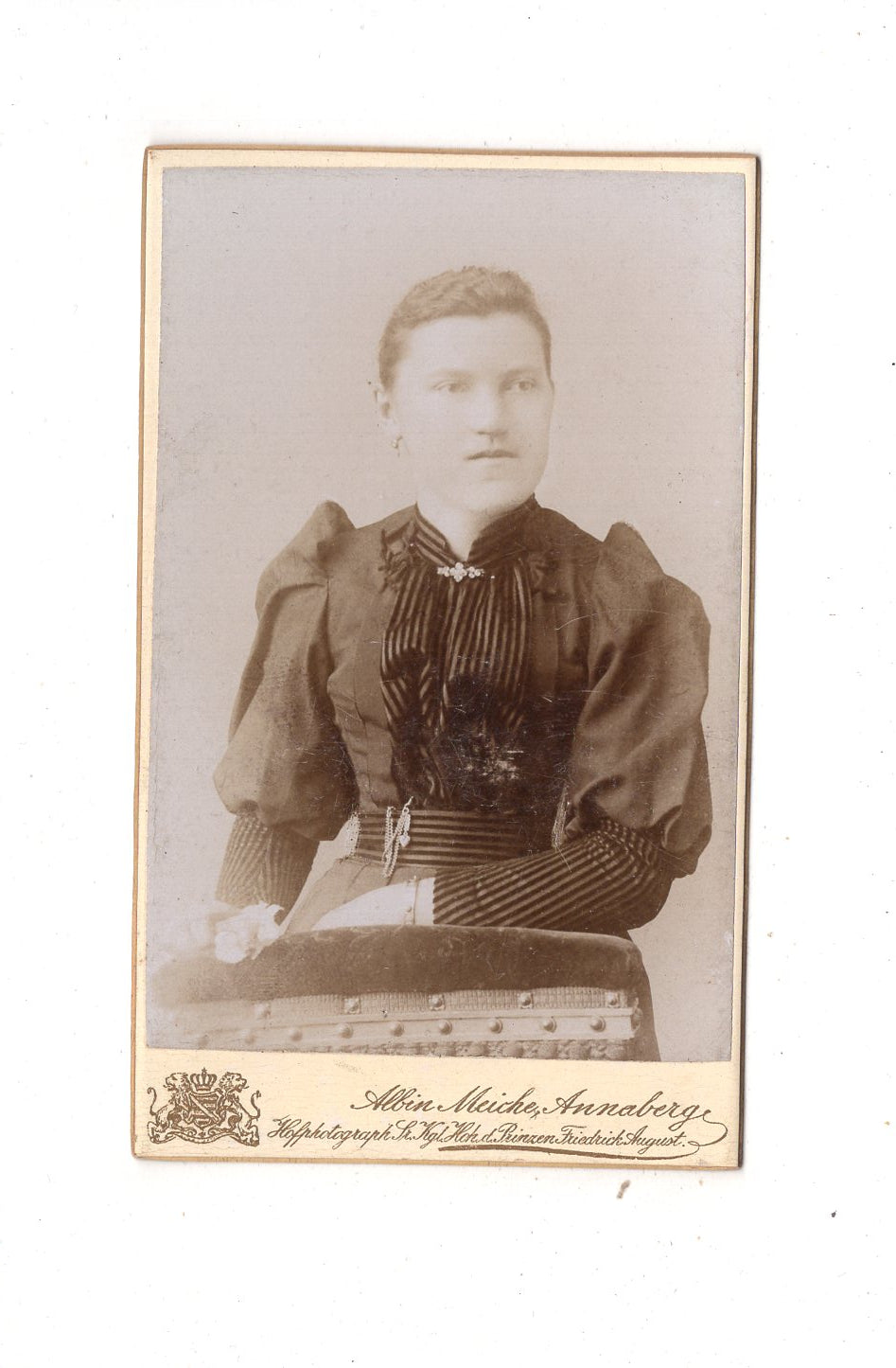 Fotografie Feine Dame - Annaberg / Zschopau 1890er / CDV L1-29
