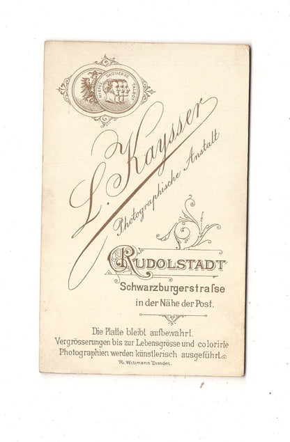 Fotografie Niedliche kleine Kinder - Rudolstadt 1890er / CDV M1-11