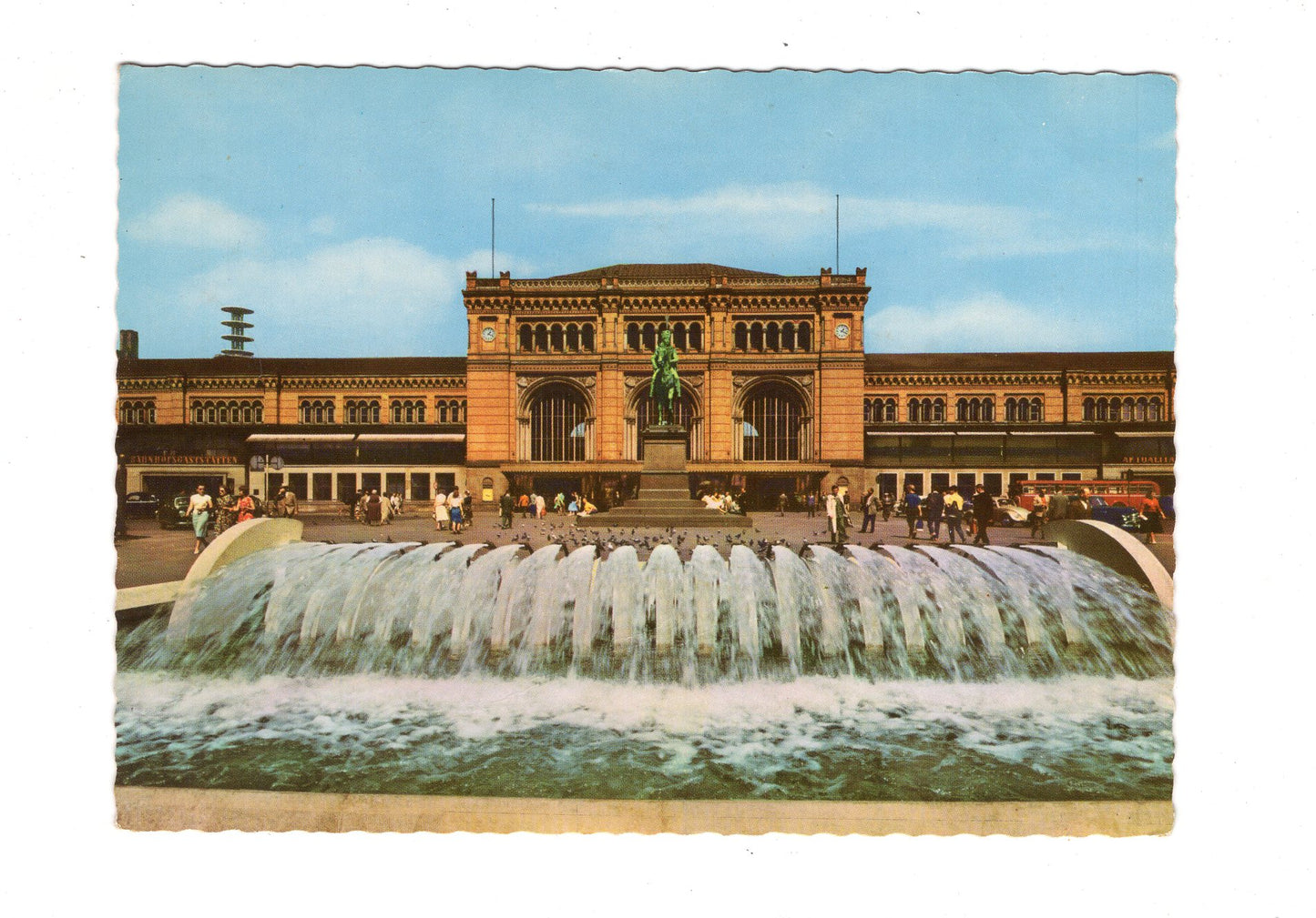 Ansichtskarte Hannover / Hauptbahnhof mit Ernst-August-Platz / G1-62