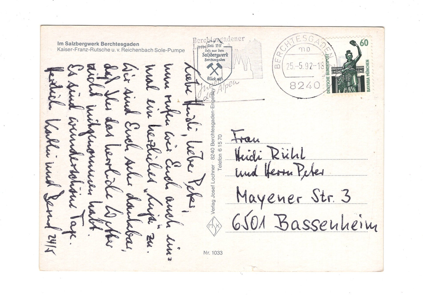 Ansichtskarte Berchtesgaden / Salzbergwerk