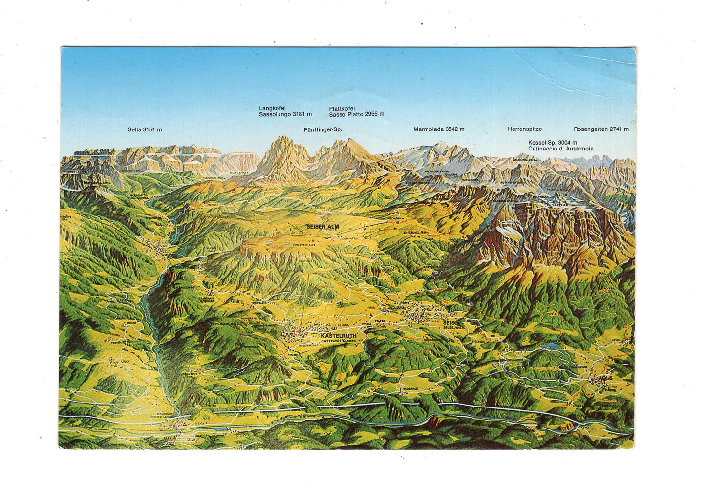 Ansichtskarte Schlerngebiet / Seiseralm / Italien