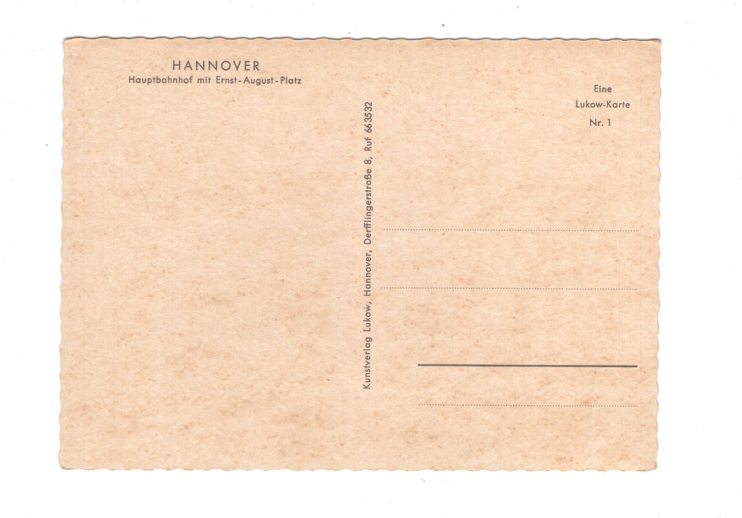 Ansichtskarte Hannover / Hauptbahnhof mit Ernst-August-Platz / G1-62